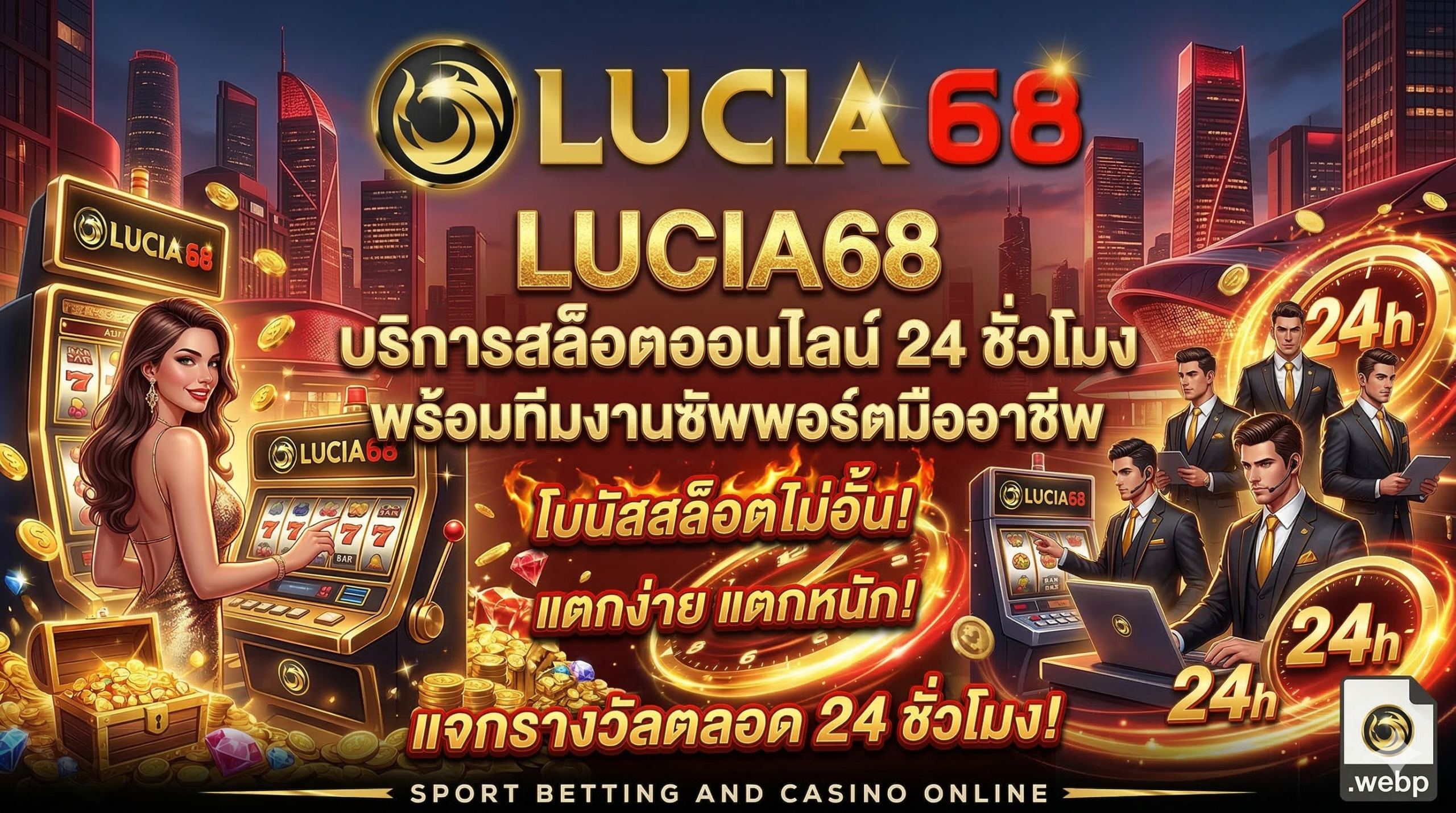 LUCIA68-บริการสล็อตออนไลน์ 24 ชั่วโมง พร้อมทีมงานซัพพอร์ตมืออาชีพ