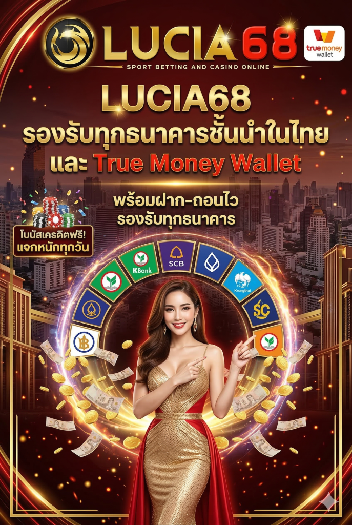 LUCIA68-รองรับทุกธนาคารชั้นนำในไทย และ True Money Wallet